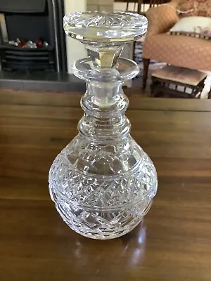 Buy Vintage Stuart Crystal Cut Glass Decanter 9  Tall Fully Marked Heavy • 30£