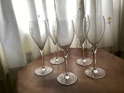 Buy Excellent Set 5 Signed Baccarat French Crystal  Water Goblet Wine Glasses • 130£