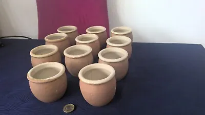 Buy Antique Stoneware Small Pots British Made 6 Fl Oz   • 50£