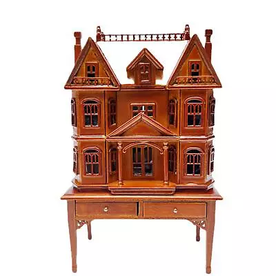 Buy Dollhouse Miniature 1/12 Scale Villa Table Display Cabinet Wooden Girls • 41.47£