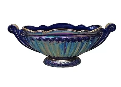 Buy Stunning Sadler Majestic Blue Lustre Ware Gondola Mantle Vase England C1930's • 29.99£