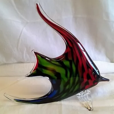 Buy Art Glass Large Angel Fish Figure Paperweight - Juliana Objets D'art 60227 • 44.99£