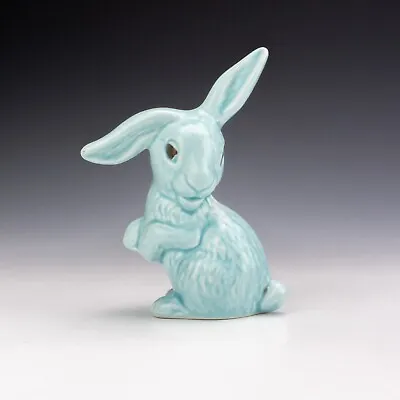 Buy Vintage SylvaC Pottery - Turquoise Glazed 1302 Lop Eared Rabbit Figure • 24.99£