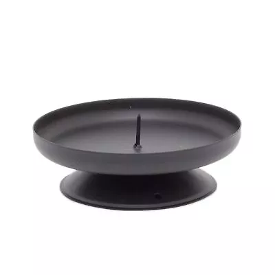 Buy Traditional Black Metal Candle Holder Candle Plate | Pillar Votive Candlestick • 8.99£