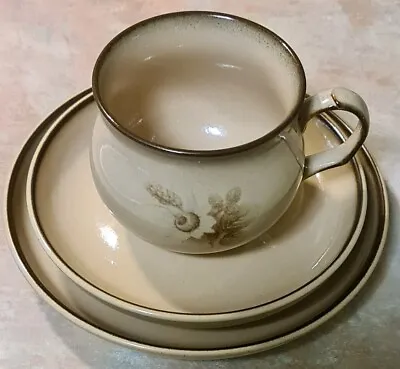 Buy DENBY Fine Stoneware Memories/Images Handcrafted Trio Cup Saucer & Sideplate • 5.50£