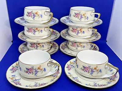 Buy Vintage Bohemia Floradora Tea Cup & Saucer Czech James China Mint • 12.29£