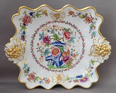 Buy Antique Ridgway Hand Painted Rock & Flowers Pattern 747 Dessert Dish C1815 • 40£