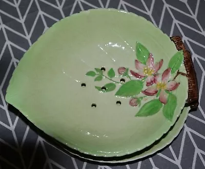 Buy Vintage Carlton Ware Leaf Drainer Dish With Matching Underplate Base Dish • 8£