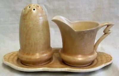 Buy Art Deco George Clews & Co Chameleon Ware Beige Creamer, Sugar Sifter & Stand C • 29.99£