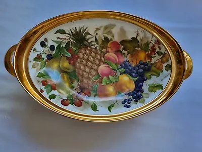 Buy Vintage Staffordshire Bone China Sheriden Handpainted Oval Fruit Bowl. • 18.50£