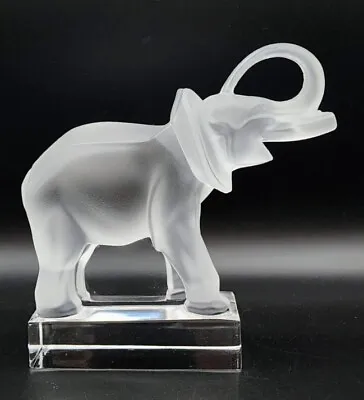 Buy Signed Lalique France Crystal Art Glass Elephant Figurine/sculpture/paperweight! • 217.85£