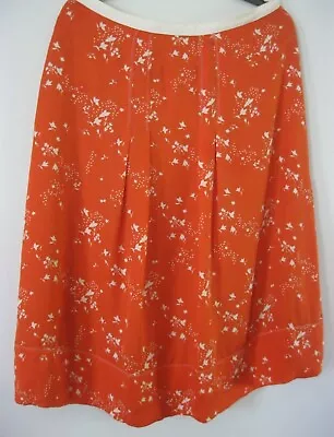 Buy Marks & Spencers Limited Collection Orange Silk Skirt, Size 10 • 4.79£