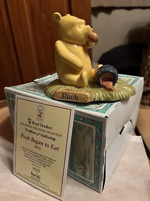 Buy ROYAL DOULTON DISNEY WINNIE  THE POOH, POOH BEGAN TO EAT WP28 Only 2000 Made • 25£
