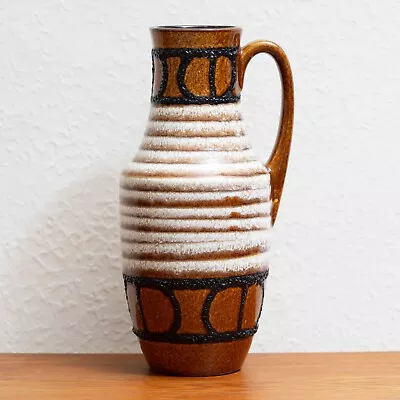 Buy Scheurich West German Pottery Fat Lava Vase/Jug , 407-35 Orange • 30£