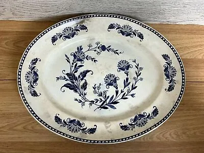 Buy Pountney & Co Bristol Pottery Weston Blue Oval Platter  • 39.14£