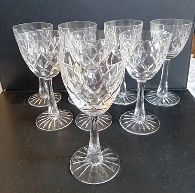 Buy Set Of 8 Thomas Webb  Cut  Lead Crystal Wine Glasses • 28£