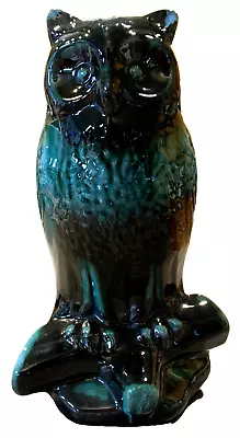 Buy Vintage Blue Mountain Pottery Owl Blue Green Black Glaze Canada • 23.68£