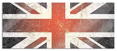 Buy British Union Jack Panorama Glass Art, Incl. Wall Holder • 67.74£