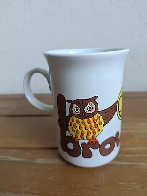Buy Brownies Tea Coffee Mug Cup Vintage Retro White Owl Design Made In England • 0.99£