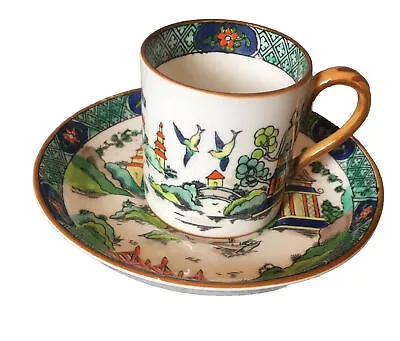 Buy Crown Staffordshire Ye Olde Willow Demitasse Cup And Saucer Set Vintage 5356 • 20£