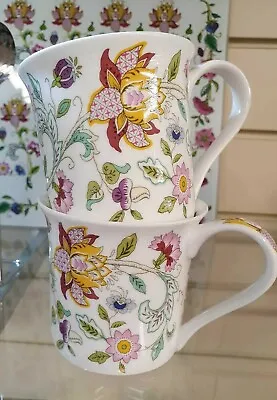 Buy 2x Minton Coffee Mugs Set Of 2 Floral Fine Bone China Tea Coffee Ideal Gift • 21.99£