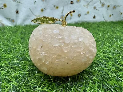 Buy Apple Ornament Made Of Textured Crystal Semi Precious Stones Beautiful 2.5” Rare • 19.99£