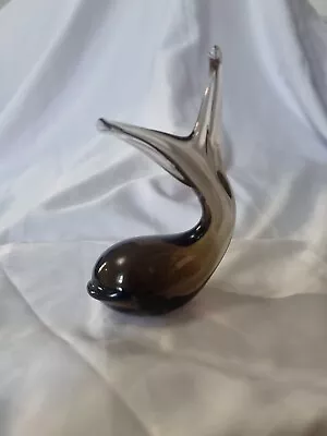 Buy Vintage Art Glass Whale Paperweight Ornament • 15£