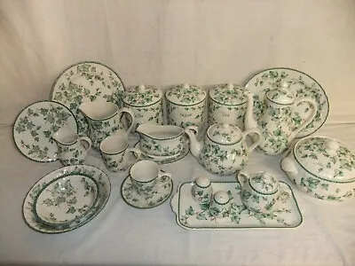 Buy C4 Pottery Bhs England - Country Vine - Stamps Vary, Green Fluted Tableware 4B5A • 6.93£