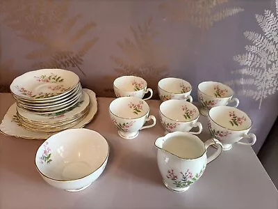 Buy Vintage Roslyn Fine Bone China 21pc Floral Tea Set • 25£