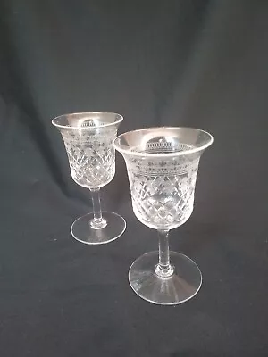 Buy Webb's Crystal, Pall Mall, Etched Sherry Glasses. 1936/49 • 32£