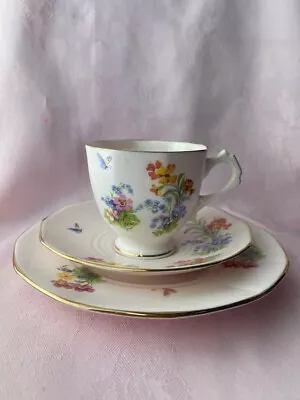Buy Vintage Plant Tuscan China England Art Deco Floral Tea Trio ✅ 1196 • 29.99£