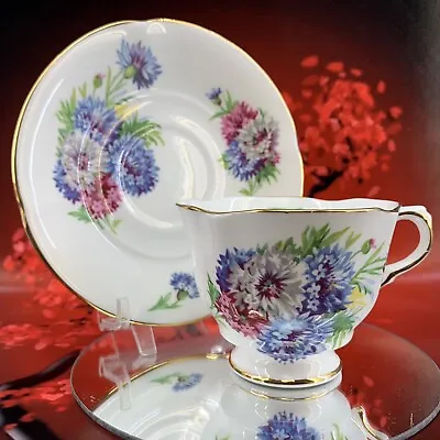 Buy H&M Sutherland Blue Floral Vintage Teacup & Saucer Bone China Tea Cup England • 11.83£