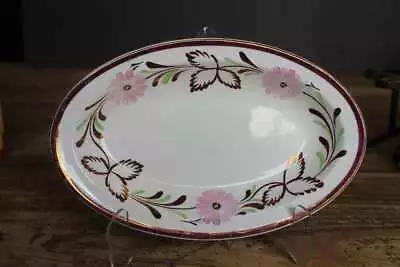 Buy Grays Pottery Small Oval Bowl Platter White Pink Gold Stoke On Trent England • 17.26£
