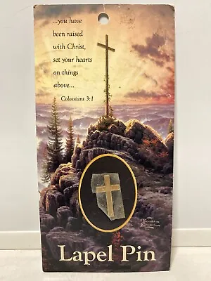 Buy Religious Cross 1  Lapel Pin - Sunrise 2004 Thomas Kincade Gregg Gift Company • 9.44£