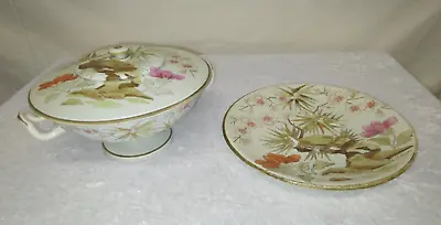 Buy Wedgwood Prunus Creamware ~ 1x Serving Dish 1x Plate ~ Circa 1815 • 34£