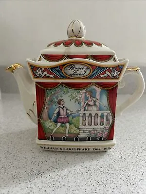 Buy Vintage Sadler William Shakespeare Romeo & Juliet Porcelain Teapot English 4445 • 29.99£