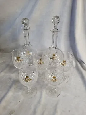 Buy Antique Early 19th Century ￼English Sherry, Decanters, And Glasses ￼Set 7pc • 497.89£