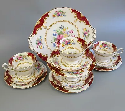 Buy Royal Albert Canterbury Tea Set Service. 4 X Cups Saucers Plates. Vintage. • 49.99£