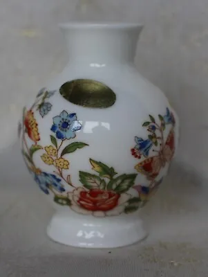 Buy AYNSLEY Fine English Bone China Small Vase In Cottage Garden Pattern • 2.99£