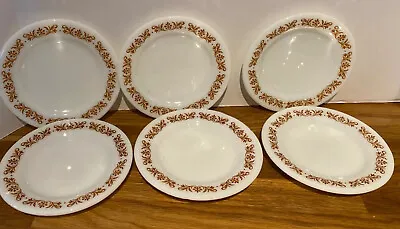Buy 6 Pyrex Tableware Corning ‘Copper Filigree’ 713 Bread Plates Lot Vtg 1970s • 13.02£