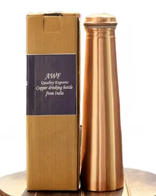 Buy Copper Bottle Water Drinking Health Benefits Ayurveda Hammered Vessel Pure • 44.89£