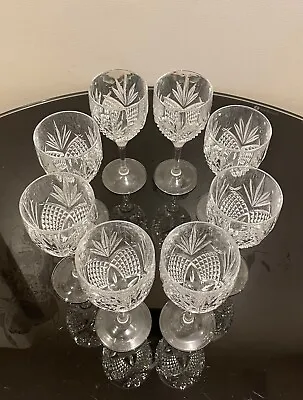 Buy Vintage Cut Crystal Glasses Set Of 8,  Mint Condition, • 40£