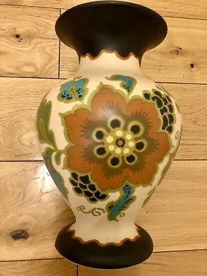 Buy Vintage Gouda Plateel Holland Vase Flora-Zuid Floral Handwork Ceramic 334 Modica • 13.75£