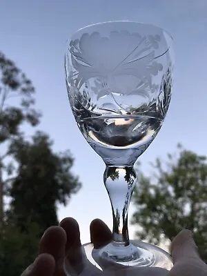 Buy Royal Brierley Honeysuckle Pattern 5¼  Wine Glass • 20.50£
