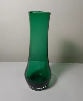 Buy 1970s Scandinavian Riihimaki Glass Vase - Emerald Green • 24.99£