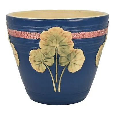 Buy Weller Flemish Blue Ware 1920s Vintage Art Pottery Green Leaf Jardiniere Planter • 175.45£