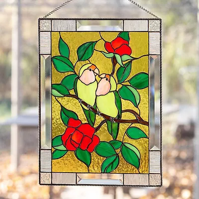 Buy Hummingbird Stained Glass Window Hangings Bird Suncatcher Panel Windows Decorate • 11.54£