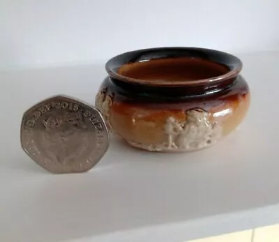 Buy Antique Royal Doulton Miniature Harvest Ware Bowl / Pot + Hunting Hound Figures  • 18.50£