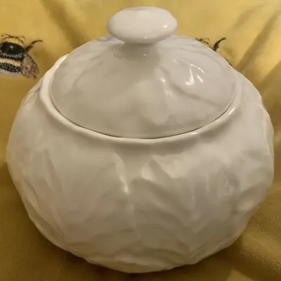 Buy White Coalport Countryware Covered Sugar Bowl With Lid Cabbage Leaf • 30£