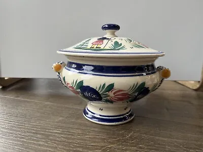 Buy Hb Quimper 487 P Floral Covered Soup Tureen Covered Bowl • 10£